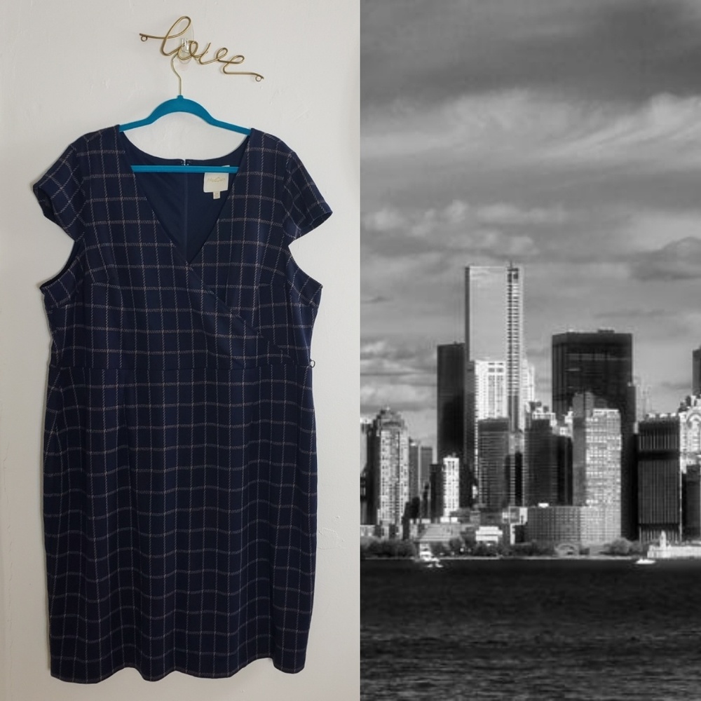 Modcloth Retro Plaid Cap Sleeve Wrap Dress 3xl
